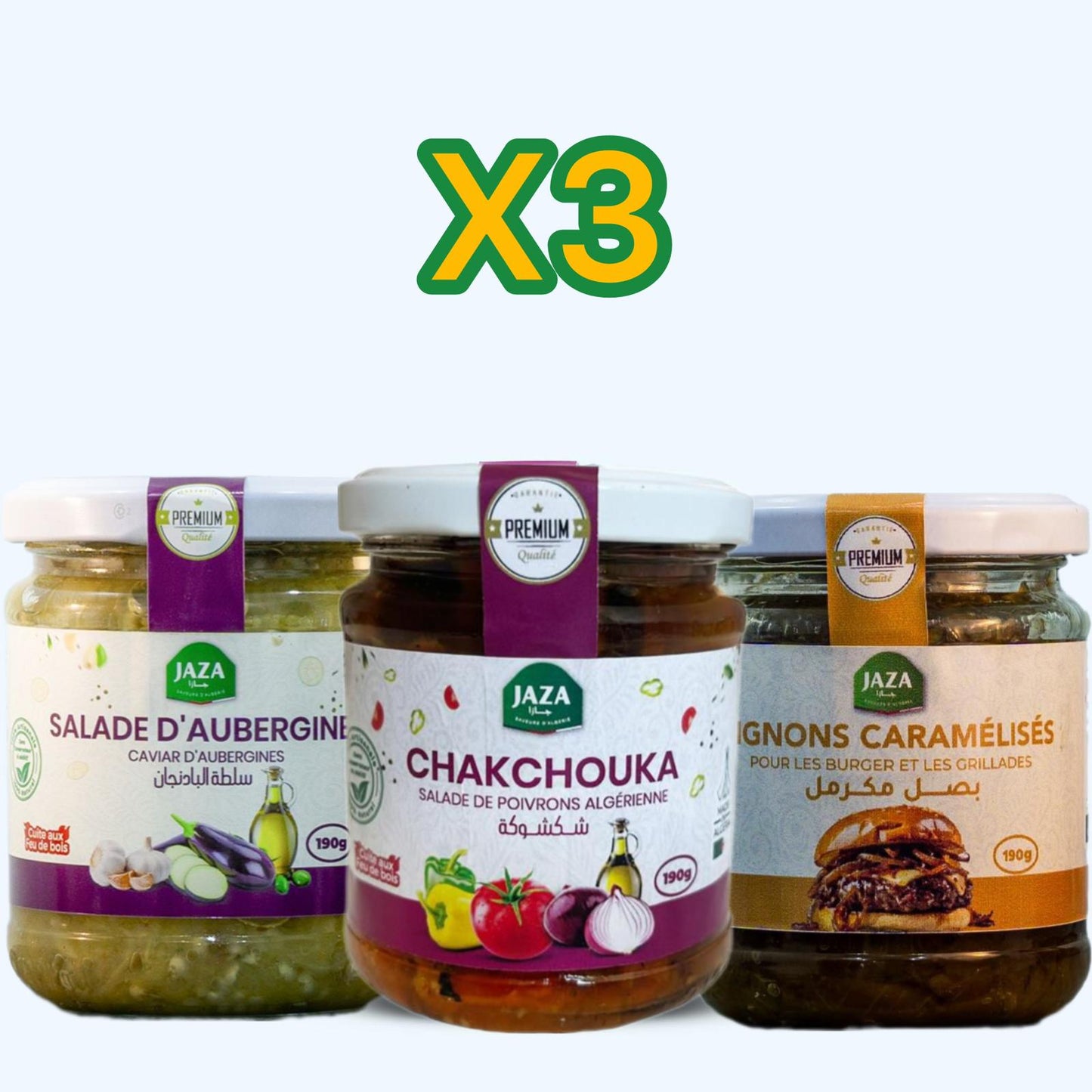 Jaza – Pack Mix x3 | Assortiment de 3 Bocaux au Choix