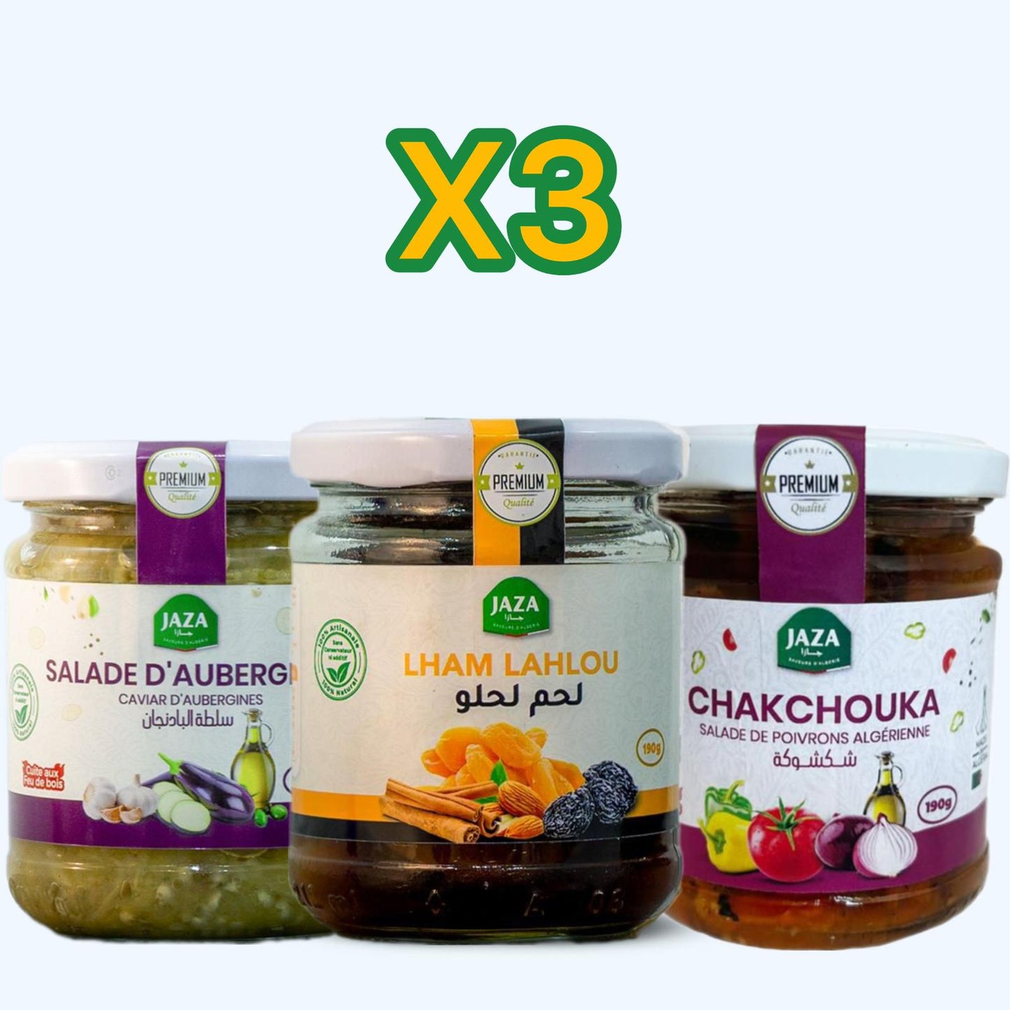 Jaza – Pack Mix x3 | Assortiment de 3 Bocaux au Choix