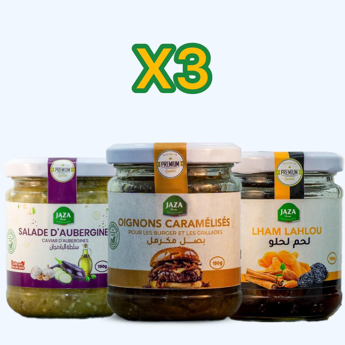 Jaza – Pack Mix x3 | Assortiment de 3 Bocaux au Choix