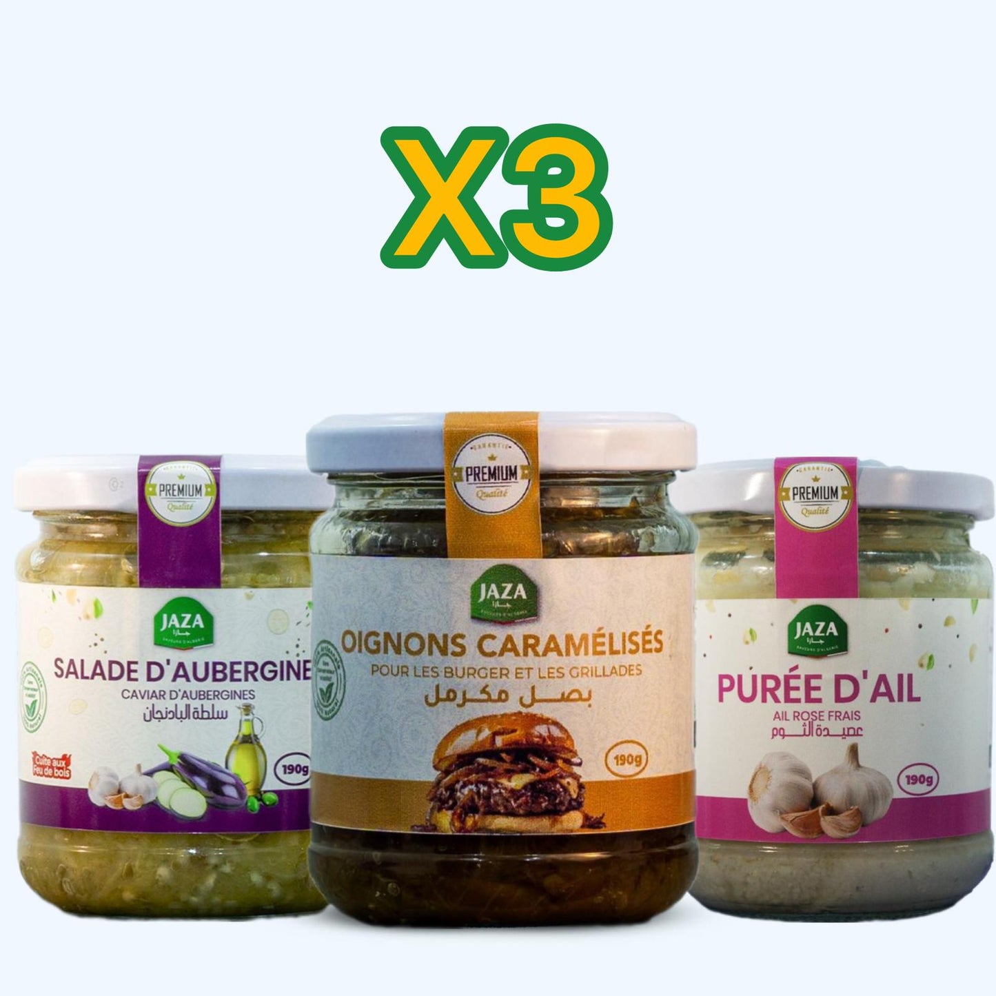 Jaza – Pack Mix x3 | Assortiment de 3 Bocaux au Choix