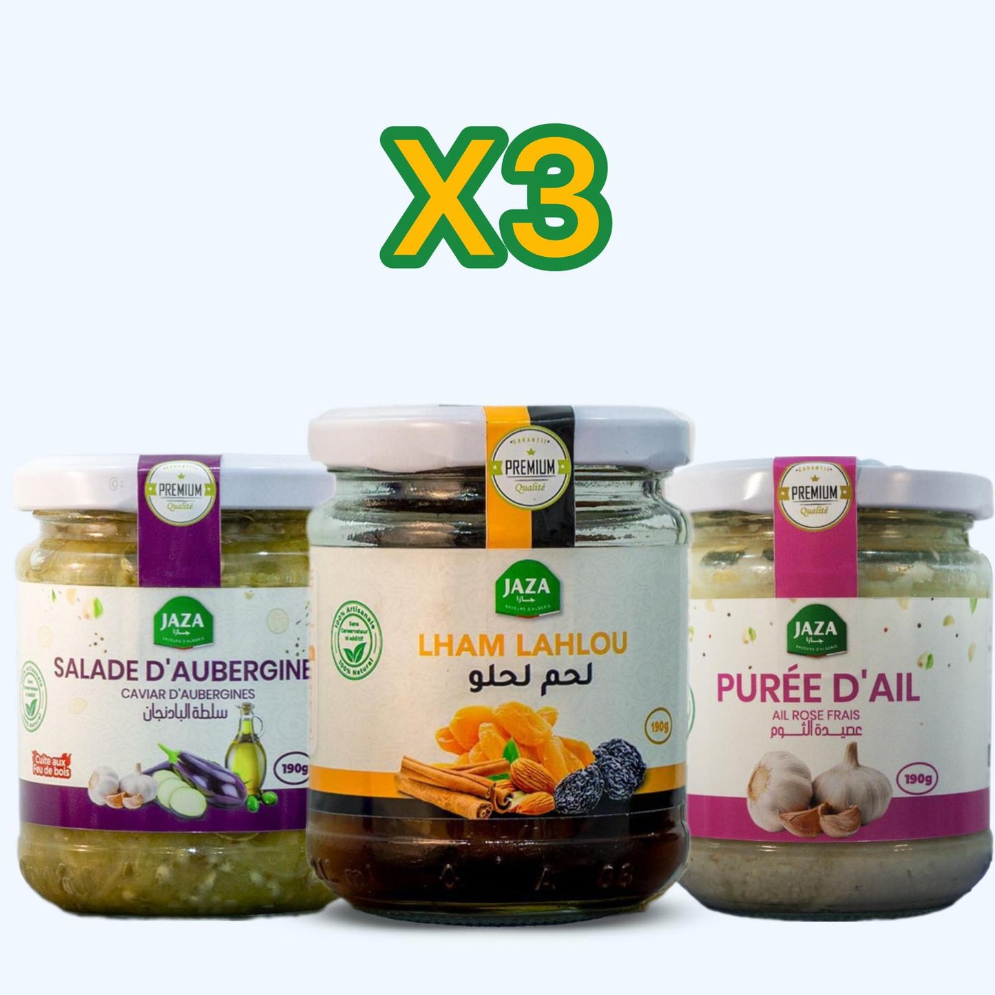 Jaza – Pack Mix x3 | Assortiment de 3 Bocaux au Choix