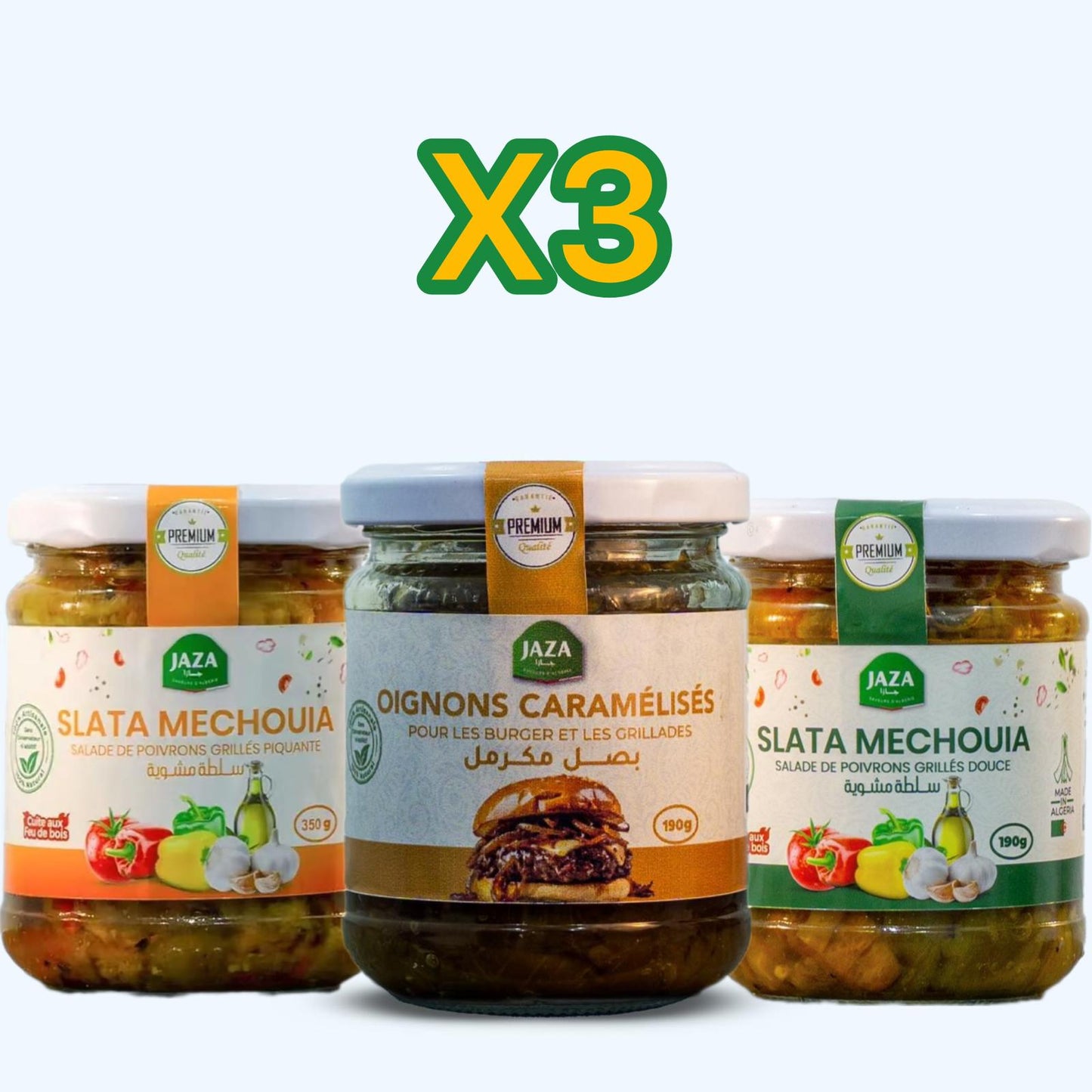 Jaza – Pack Mix x3 | Assortiment de 3 Bocaux au Choix