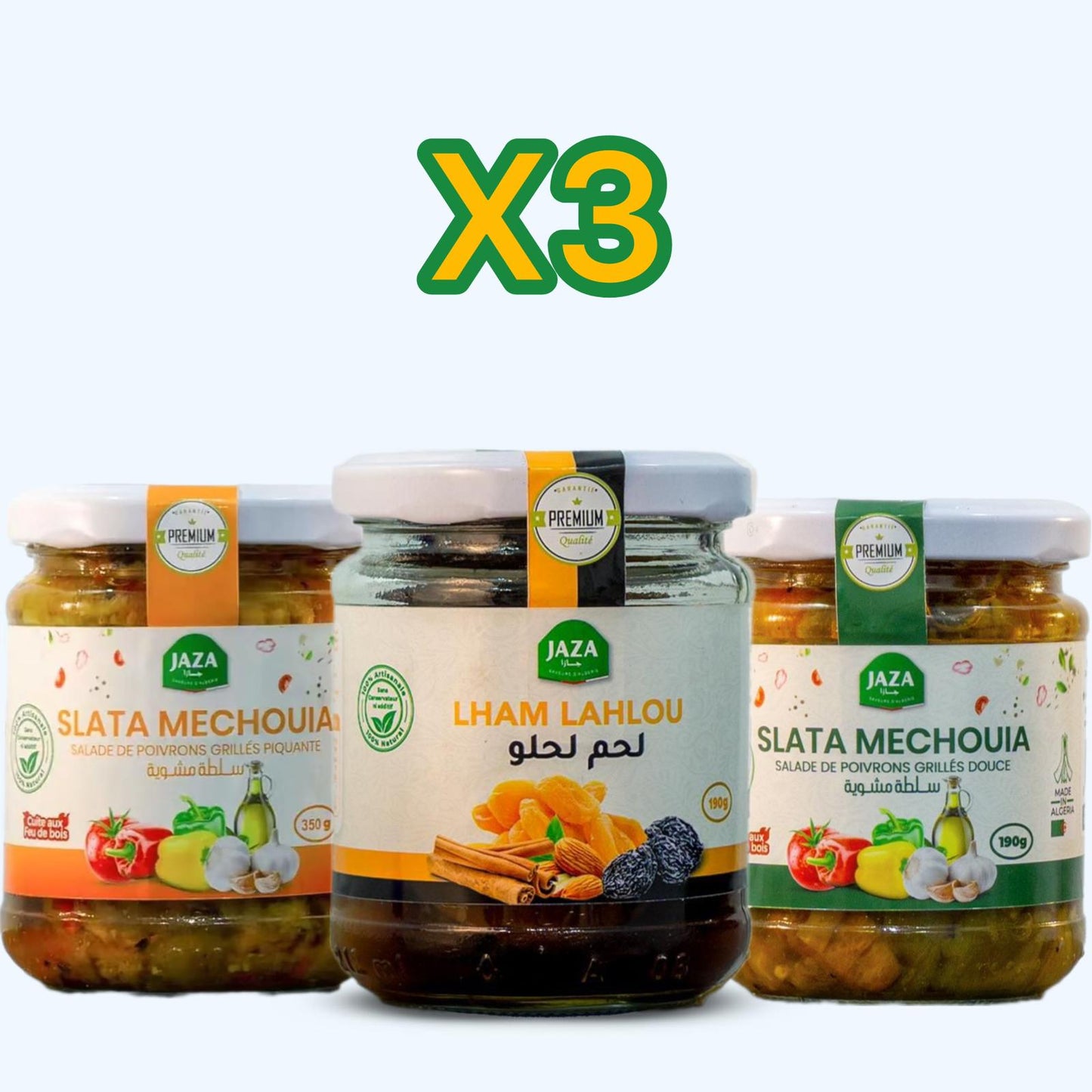 Jaza – Pack Mix x3 | Assortiment de 3 Bocaux au Choix