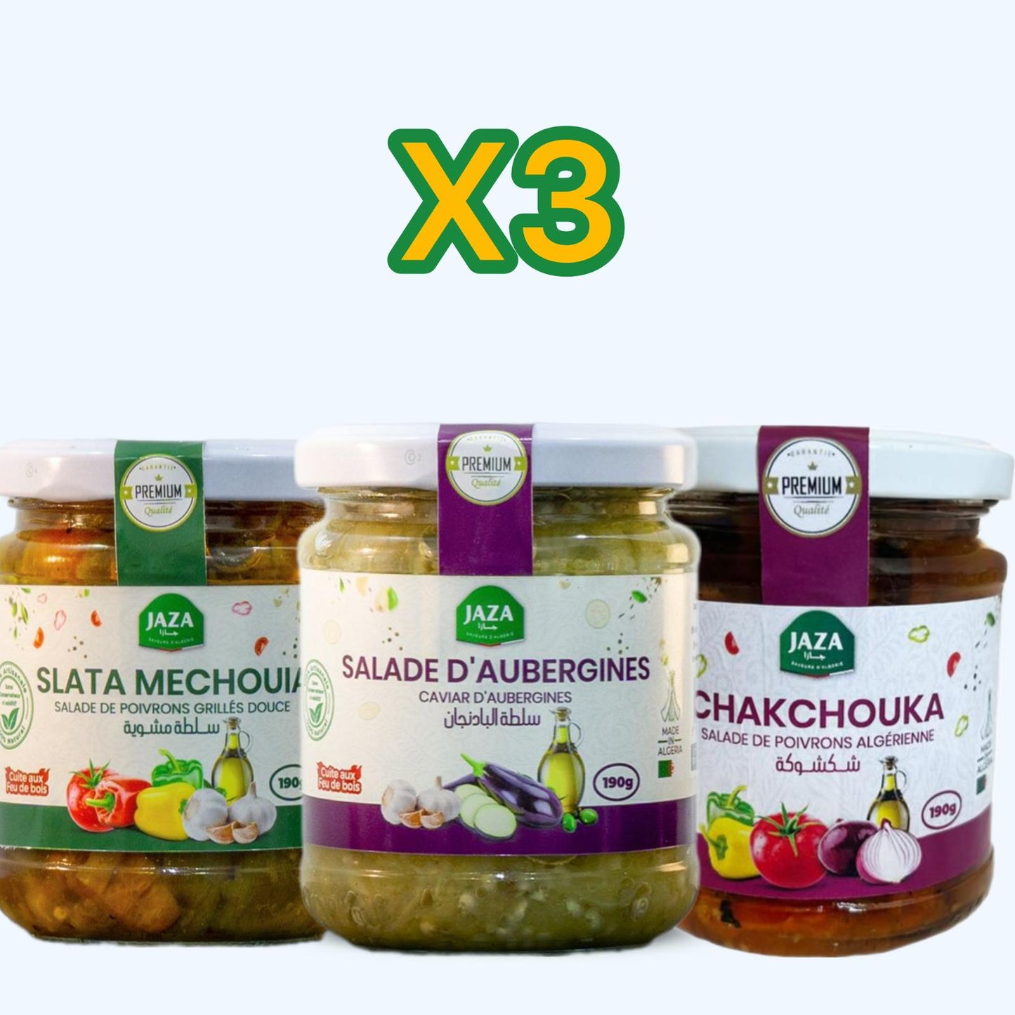 Jaza – Pack Mix x3 | Assortiment de 3 Bocaux au Choix