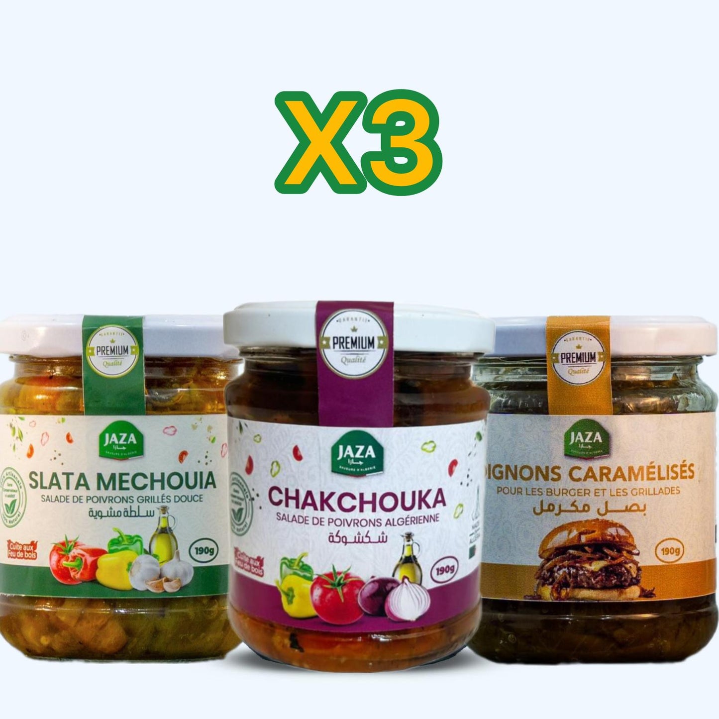 Jaza – Pack Mix x3 | Assortiment de 3 Bocaux au Choix