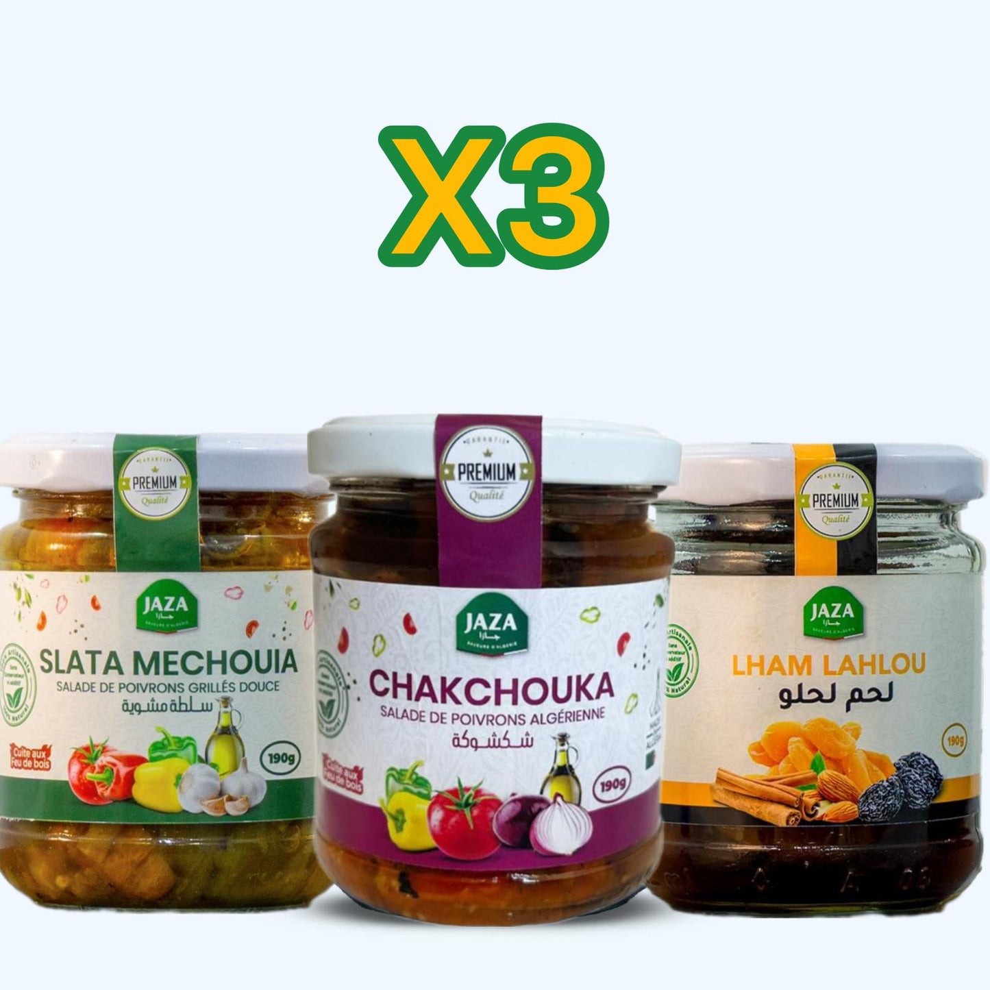 Jaza – Pack Mix x3 | Assortiment de 3 Bocaux au Choix
