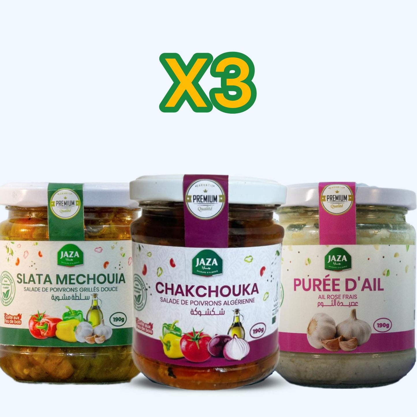 Jaza – Pack Mix x3 | Assortiment de 3 Bocaux au Choix