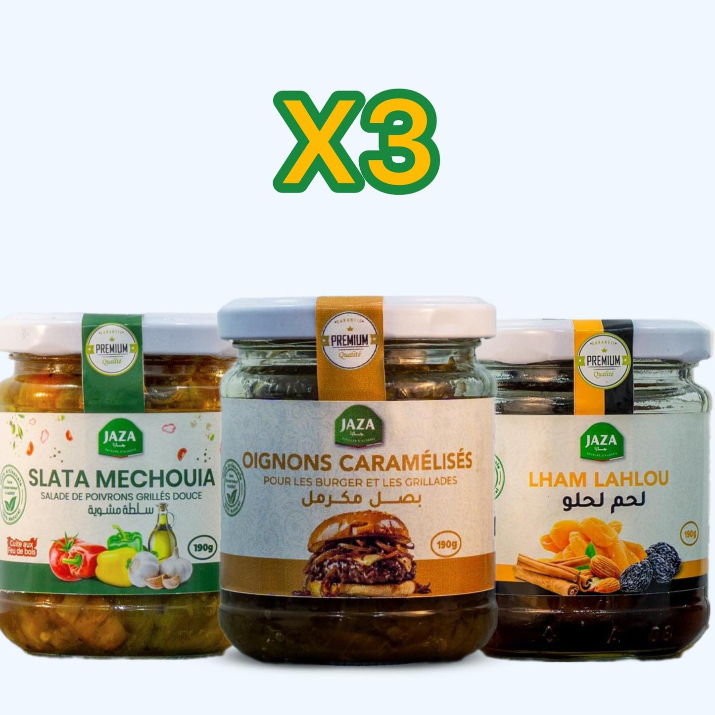 Jaza – Pack Mix x3 | Assortiment de 3 Bocaux au Choix