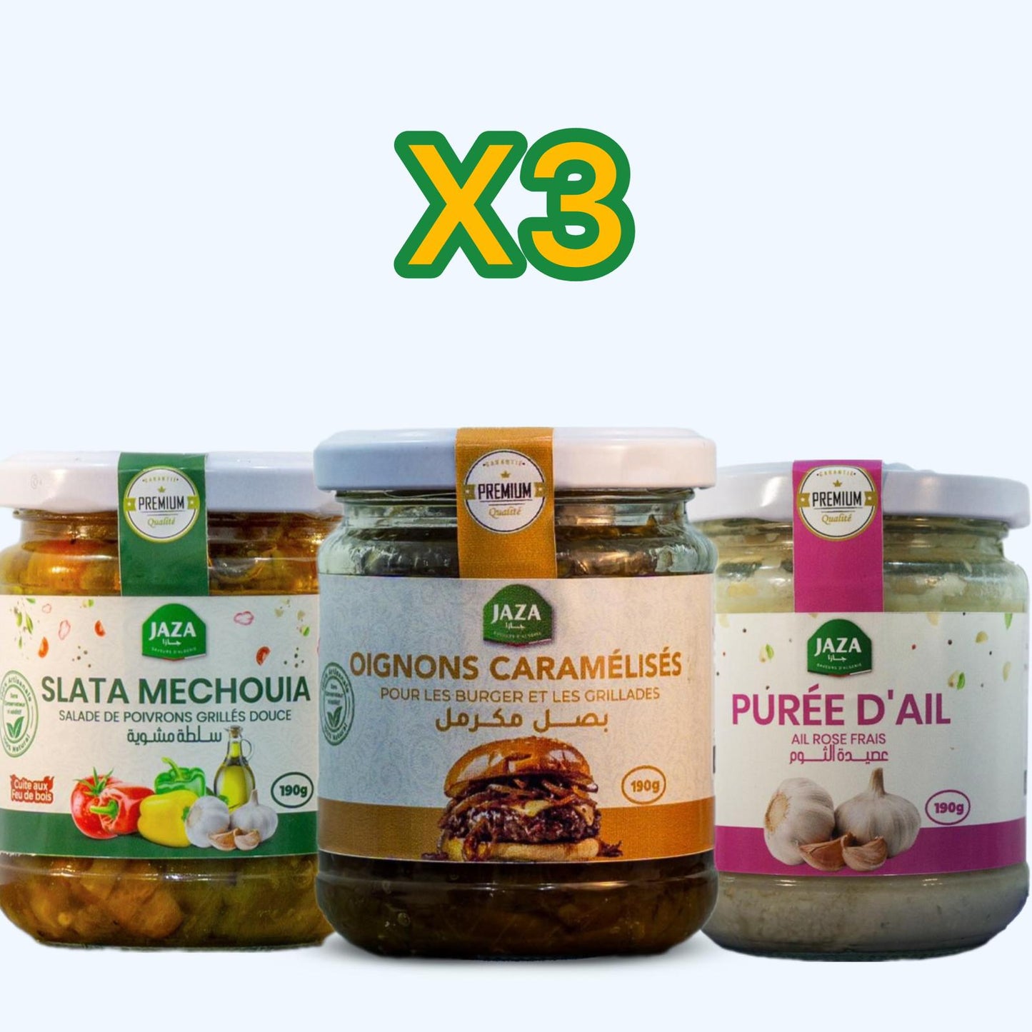 Jaza – Pack Mix x3 | Assortiment de 3 Bocaux au Choix
