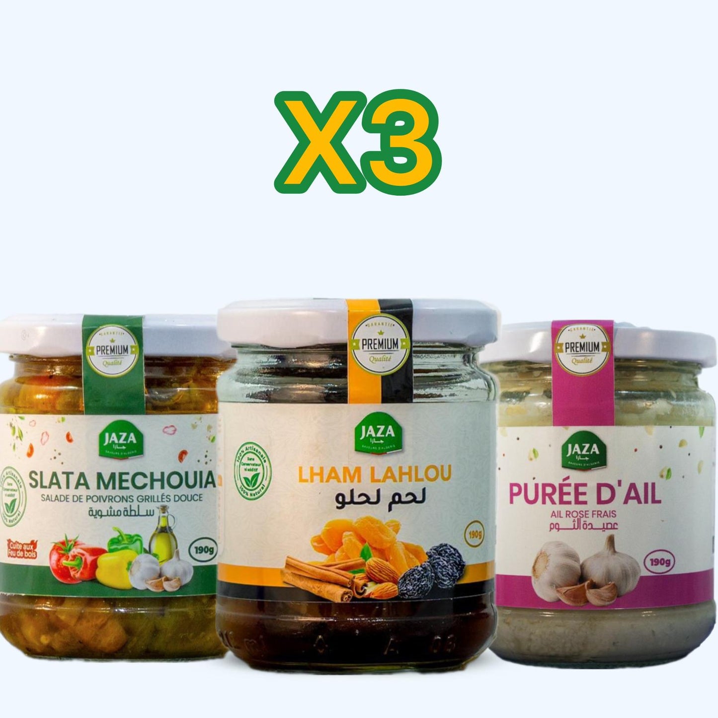 Jaza – Pack Mix x3 | Assortiment de 3 Bocaux au Choix