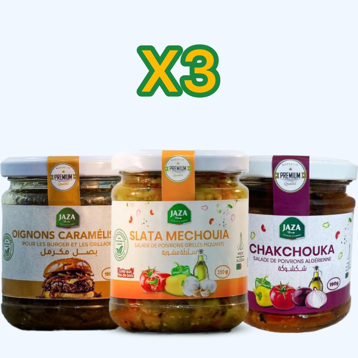 Jaza – Pack Mix x3 | Assortiment de 3 Bocaux au Choix