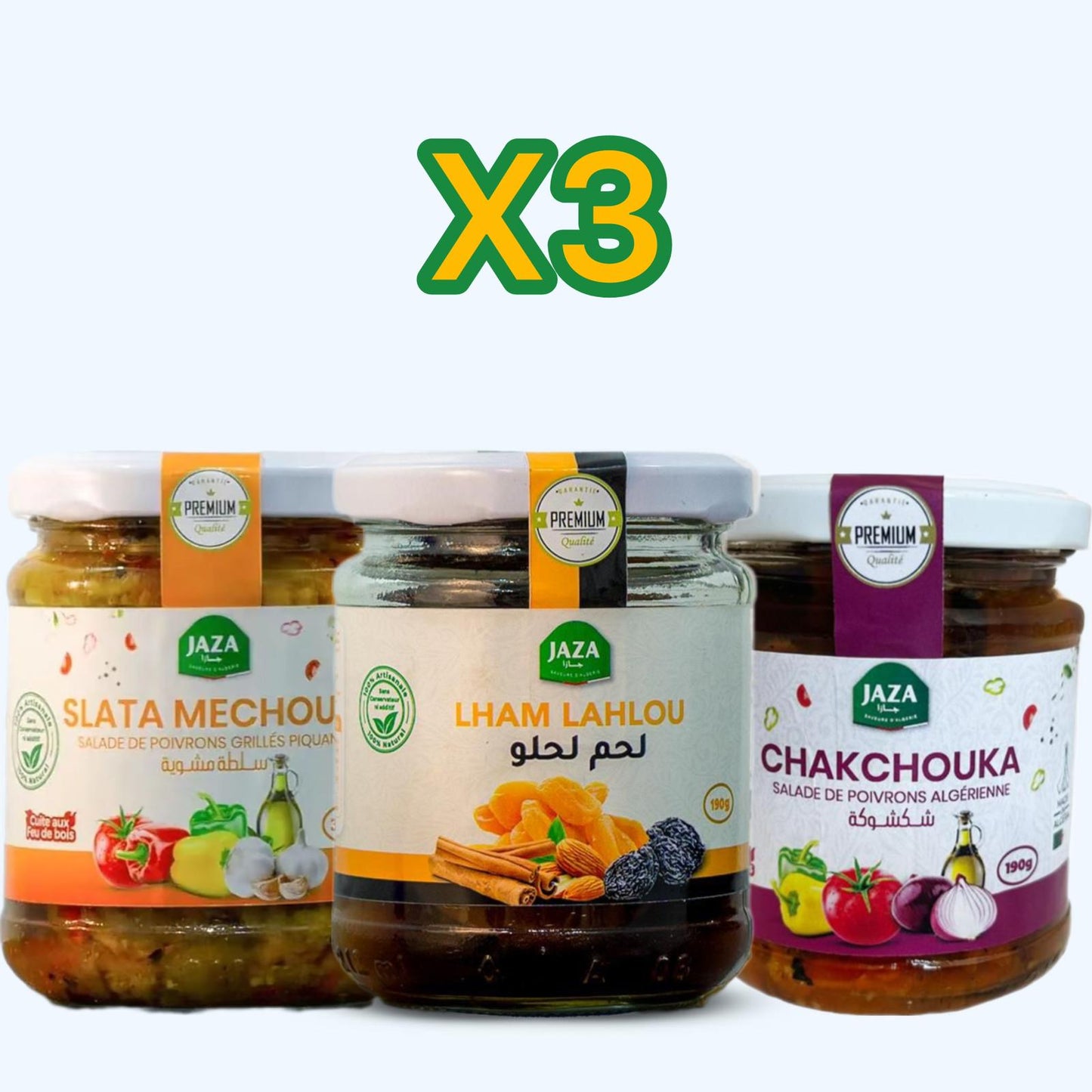 Jaza – Pack Mix x3 | Assortiment de 3 Bocaux au Choix