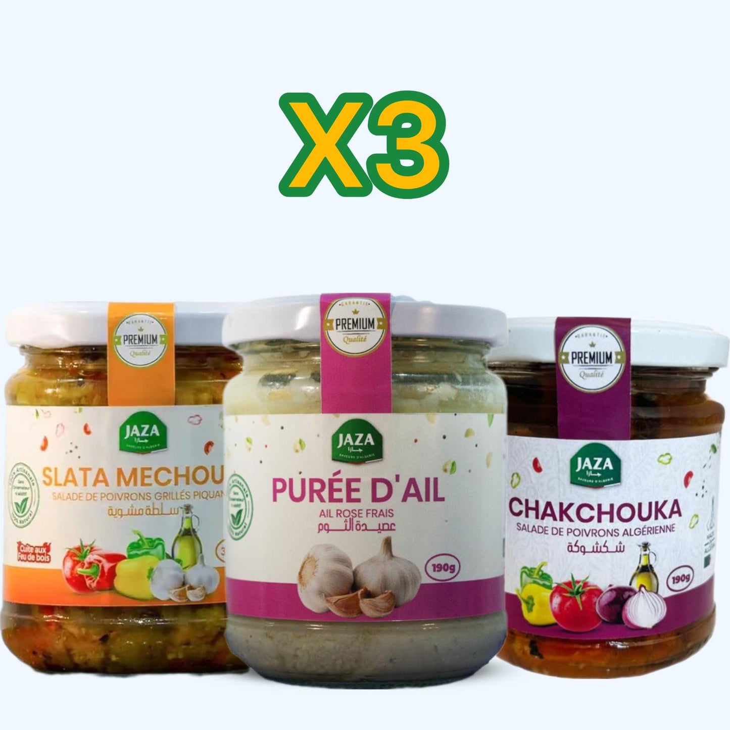 Jaza – Pack Mix x3 | Assortiment de 3 Bocaux au Choix