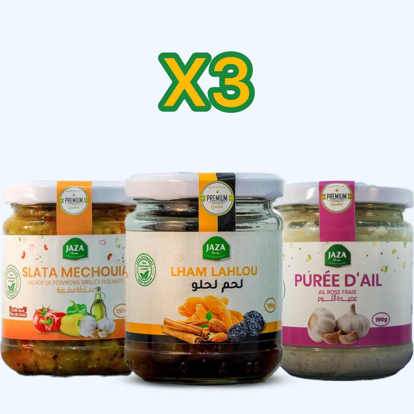 Jaza – Pack Mix x3 | Assortiment de 3 Bocaux au Choix