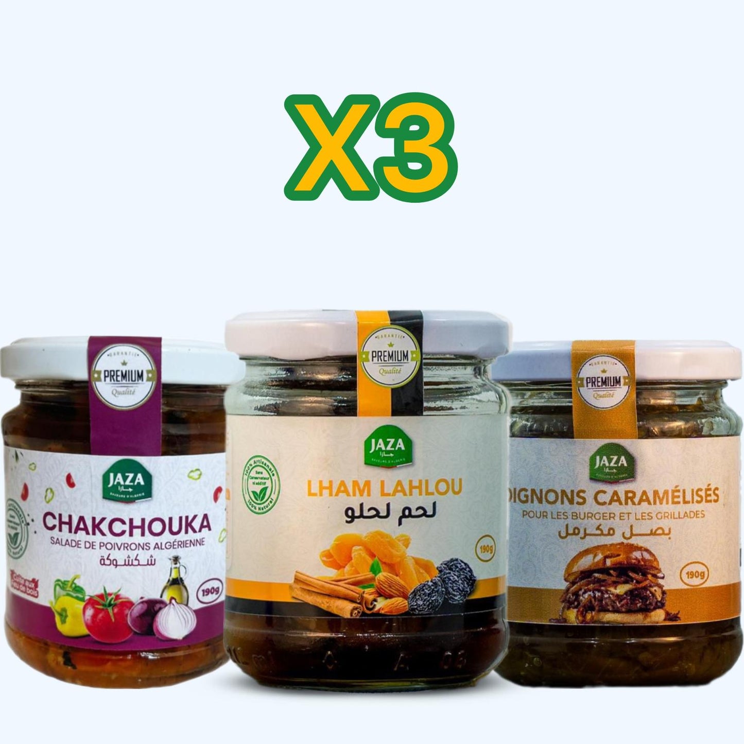 Jaza – Pack Mix x3 | Assortiment de 3 Bocaux au Choix
