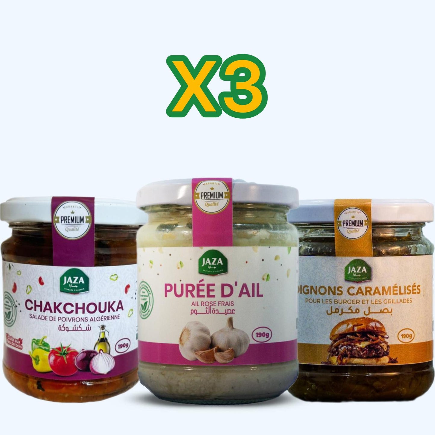 Jaza – Pack Mix x3 | Assortiment de 3 Bocaux au Choix