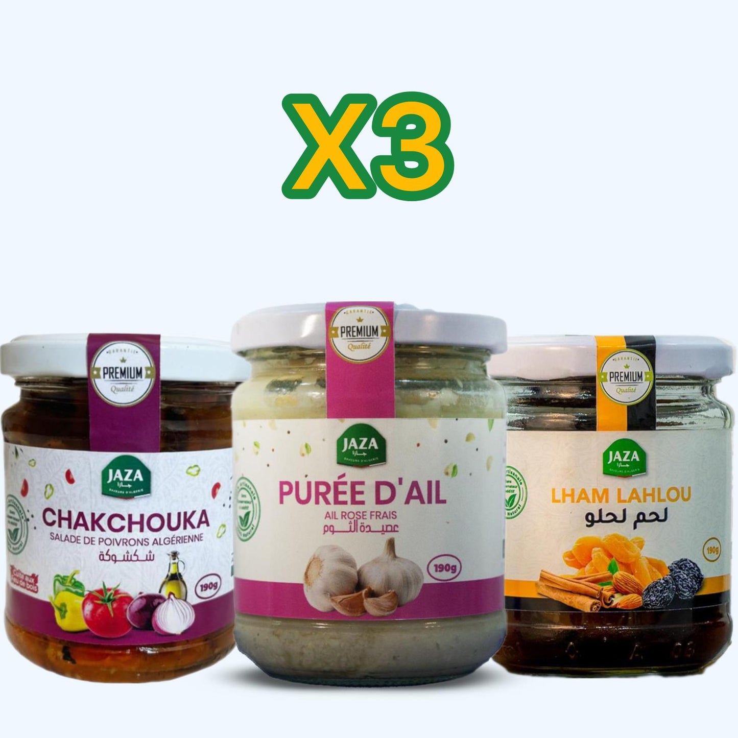 Jaza – Pack Mix x3 | Assortiment de 3 Bocaux au Choix