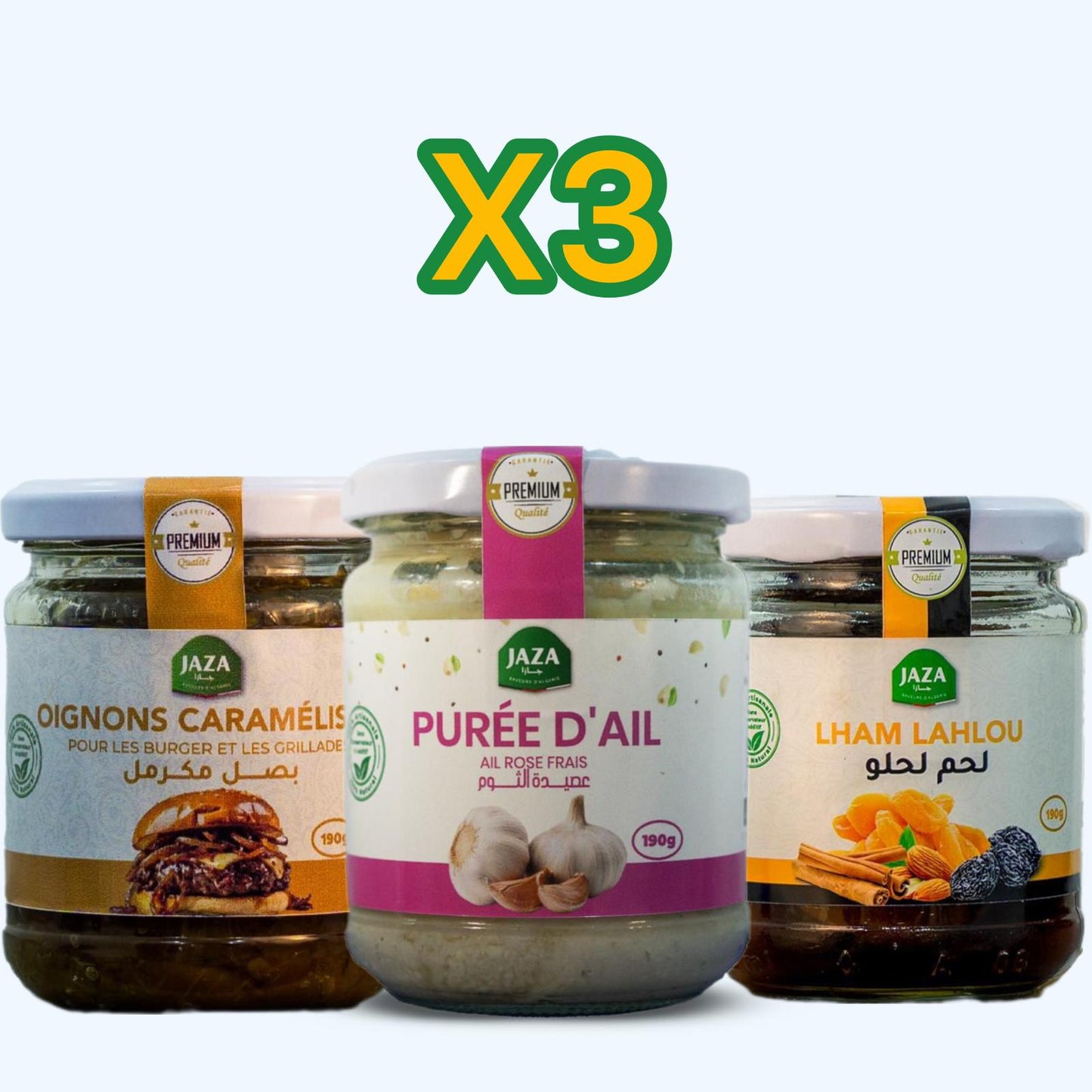 Jaza – Pack Mix x3 | Assortiment de 3 Bocaux au Choix