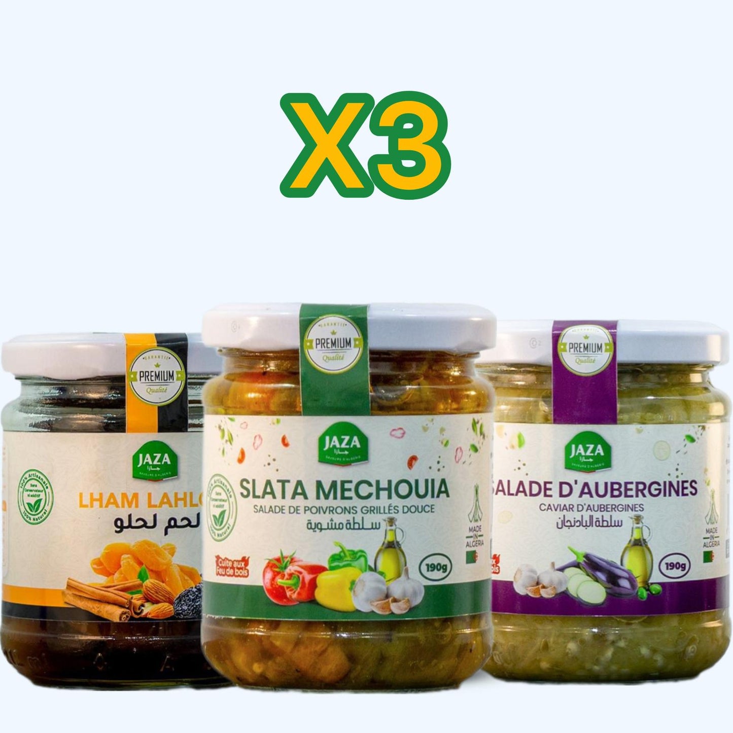 Jaza – Pack Mix x3 | Assortiment de 3 Bocaux au Choix