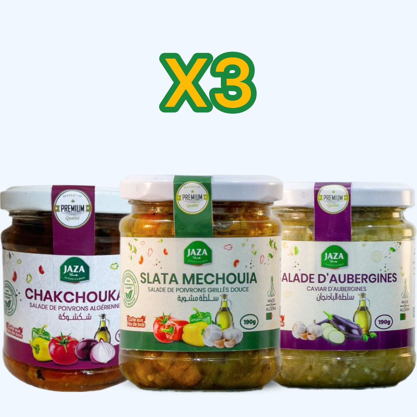 Jaza – Pack Mix x3 | Assortiment de 3 Bocaux au Choix