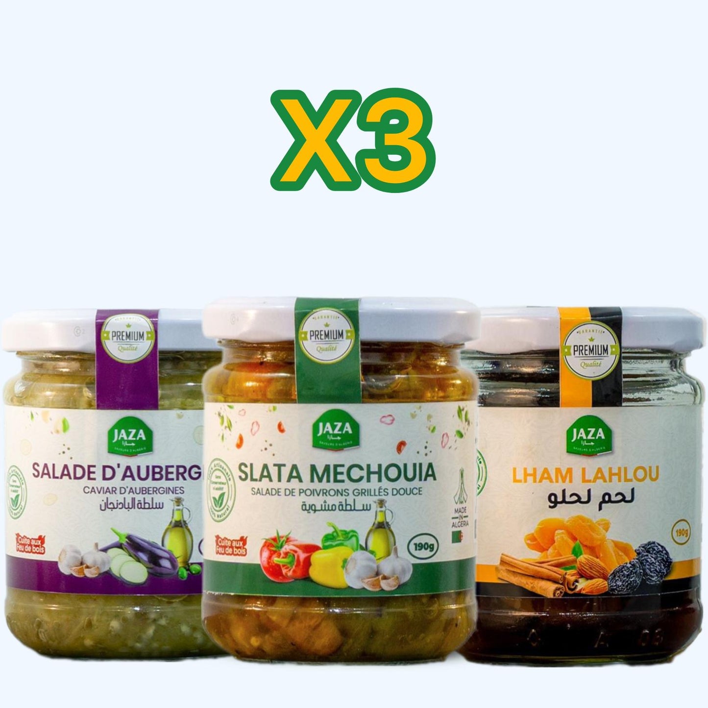 Jaza – Pack Mix x3 | Assortiment de 3 Bocaux au Choix