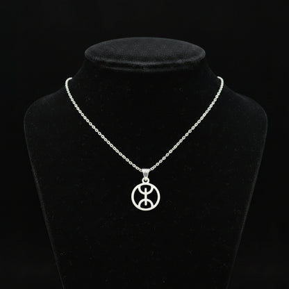 Chaîne Amazigh - Collier Fin + Pendentif Berbère Argent Massif 925