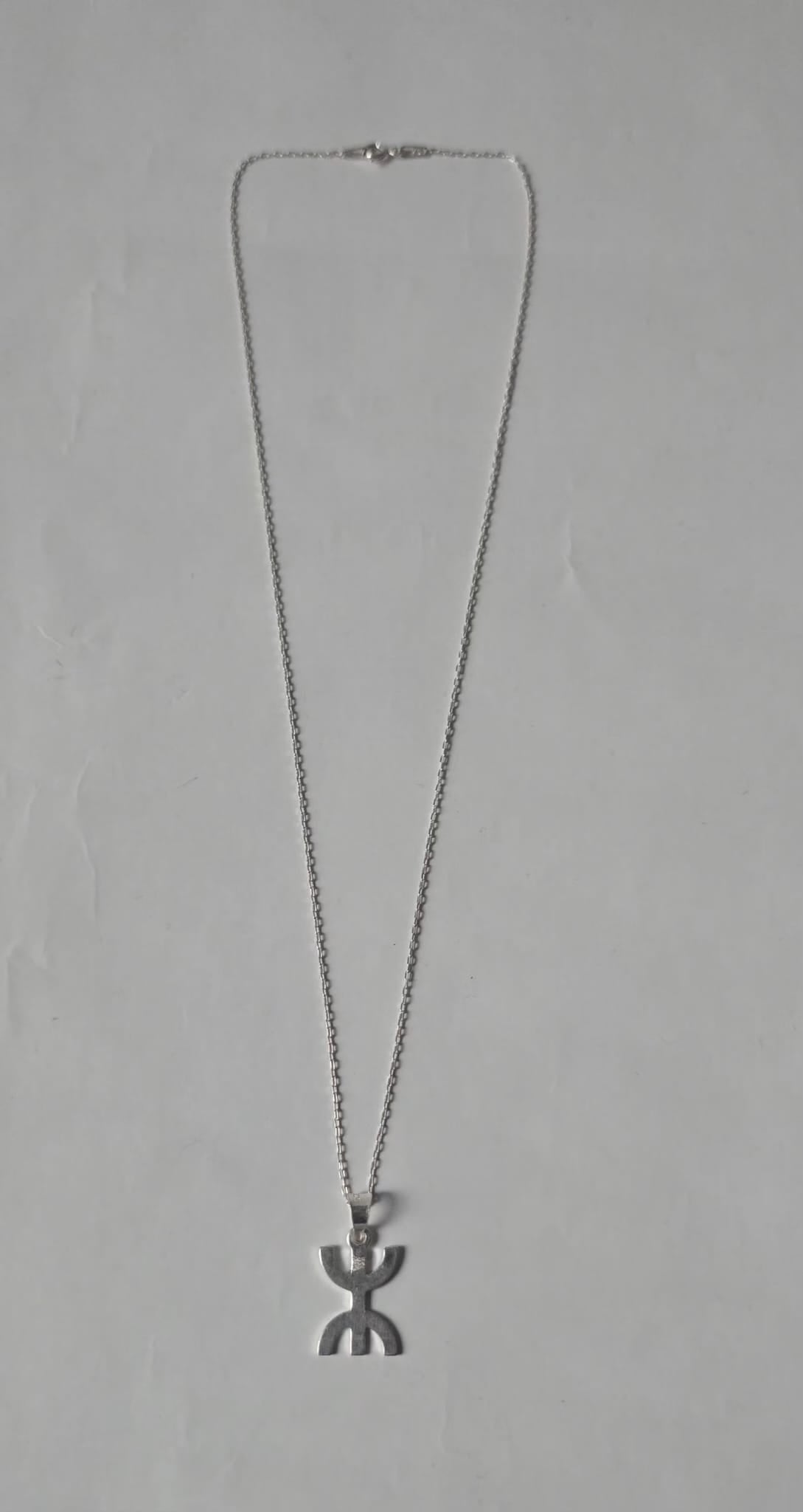 Chaîne Amazigh - Collier Épais + Pendentif Ayaz Argent Massif 925
