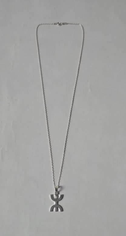 Chaîne Amazigh - Collier Épais + Pendentif Ayaz Argent Massif 925
