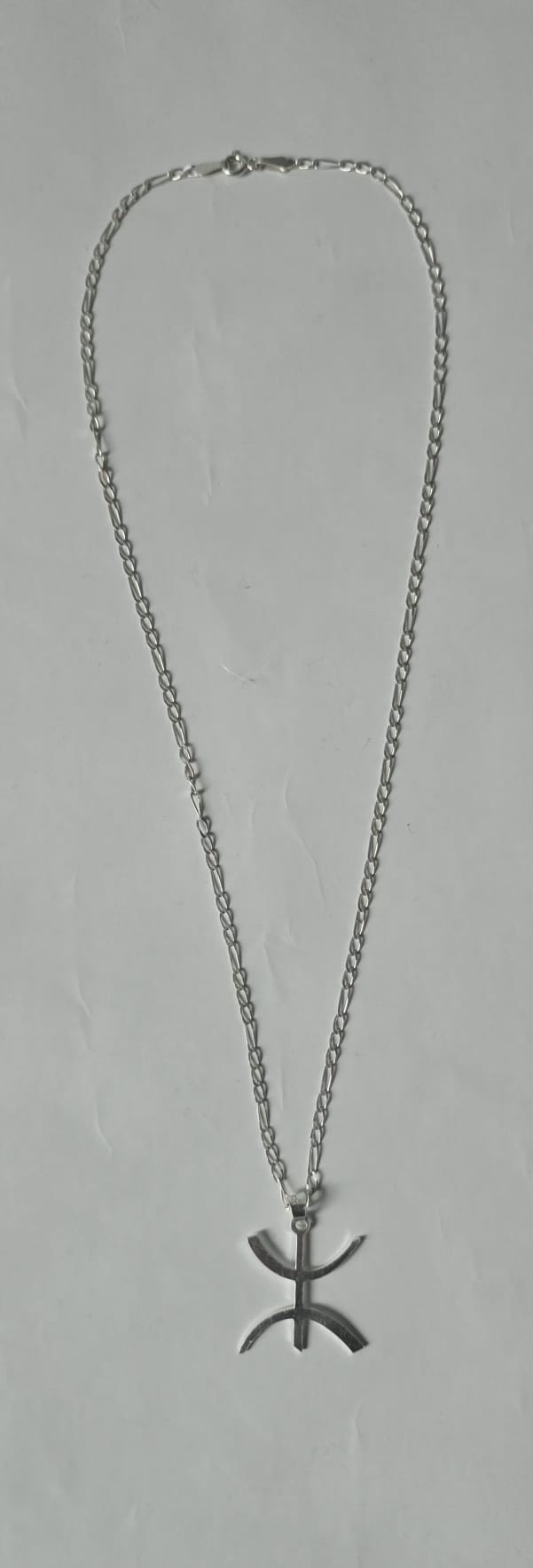 Chaîne Amazigh - Collier Fin + Pendentif Amazigh Argent Massif 925