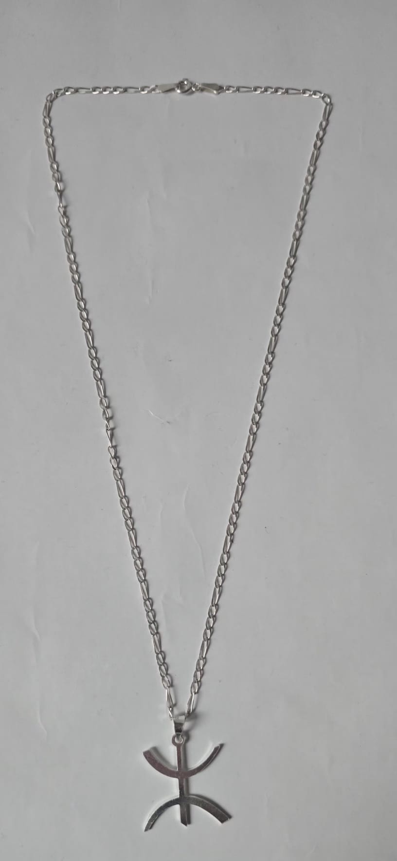 Chaîne Amazigh - Collier Épais + Pendentif Amazigh Argent Massif 925