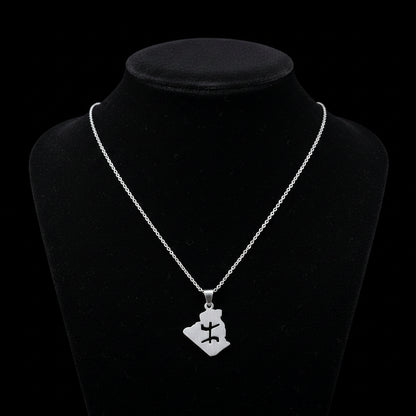 Chaîne Amazigh - Collier Épais + Pendentif Algérie Amazigh Argent Massif 925