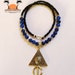 Collier Amazigh Tavzimt en Agate Noire