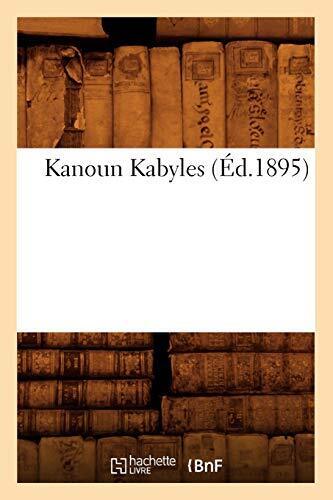 Livre de Kanoun Kabyles (Lois Kabyles) (Ed.1895)