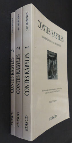 Collection de Livres 'Contes kabyles' par Leo Frobenius 3 volumes sur 4